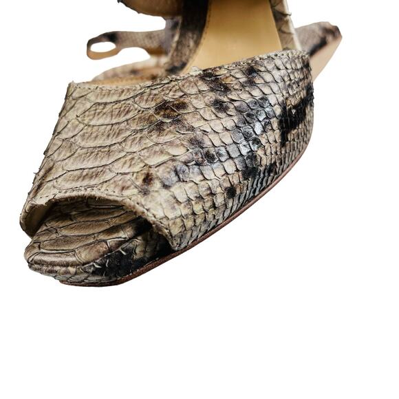 Boutique 9 Snakeskin Leather Sandal Heels Size 7 - Picture 8 of 15